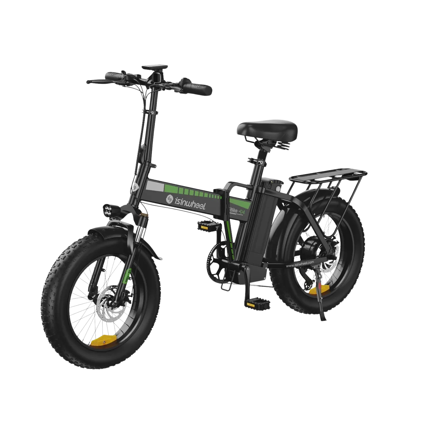 isinwheel D4 Fat Tire Folding Electric Bicycle 7 Speed 20" 500W Motor