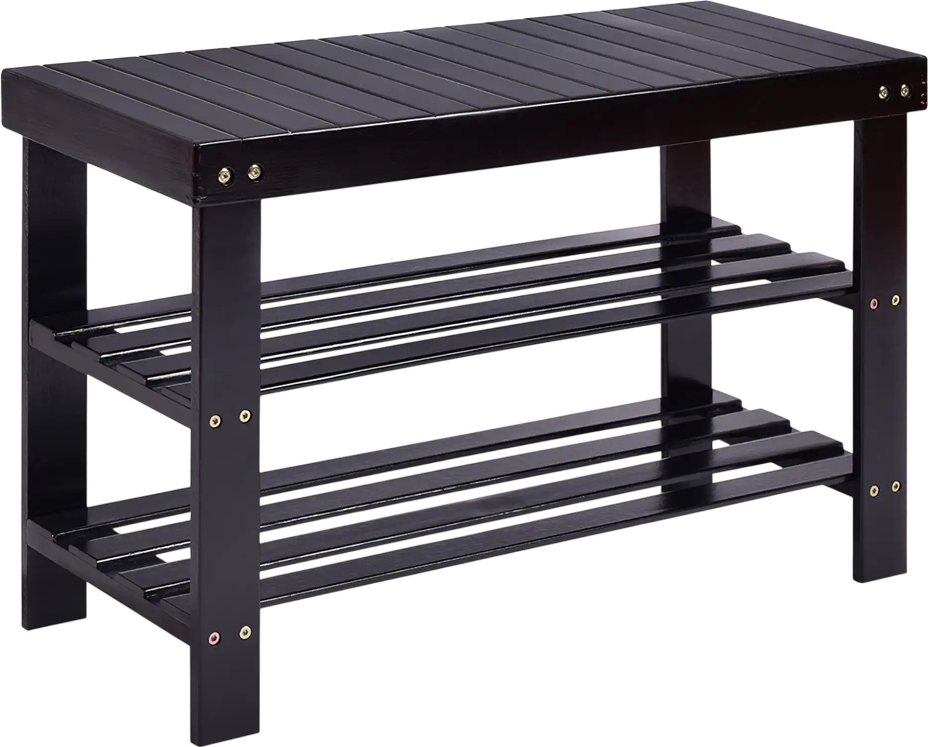 Costway 3-Tier Bamboo Shoe Rack Entryway Bench 41309785 New