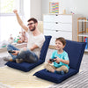 Adjustable 6 positions Folding Lazy Man Sofa Chair Floor Chair-Navy - Gallery View 1 of 11