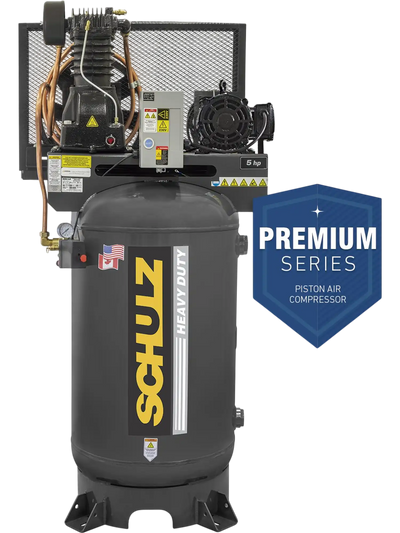 Schulz Premium Series Air Compressor 5 HP 80 gal. 2-Stage 230V 1-Phase Vertical 15.9 CFM 175 PSI P580VL30X-1 New