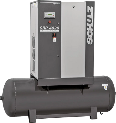 Schulz Dynamic Air Compressor 20 HP 120 gal. 460V 3-Phase 74 CFM 125 PSI SRP 4020 R DYNAMIC New