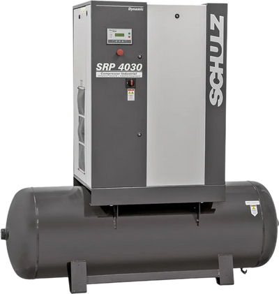 Schulz Dynamic Rotary Screw Air Compressor 30 HP 120 gal. 460V 3-Phase 117 CFM 125 PSI SRP 4030 R DYNAMIC New
