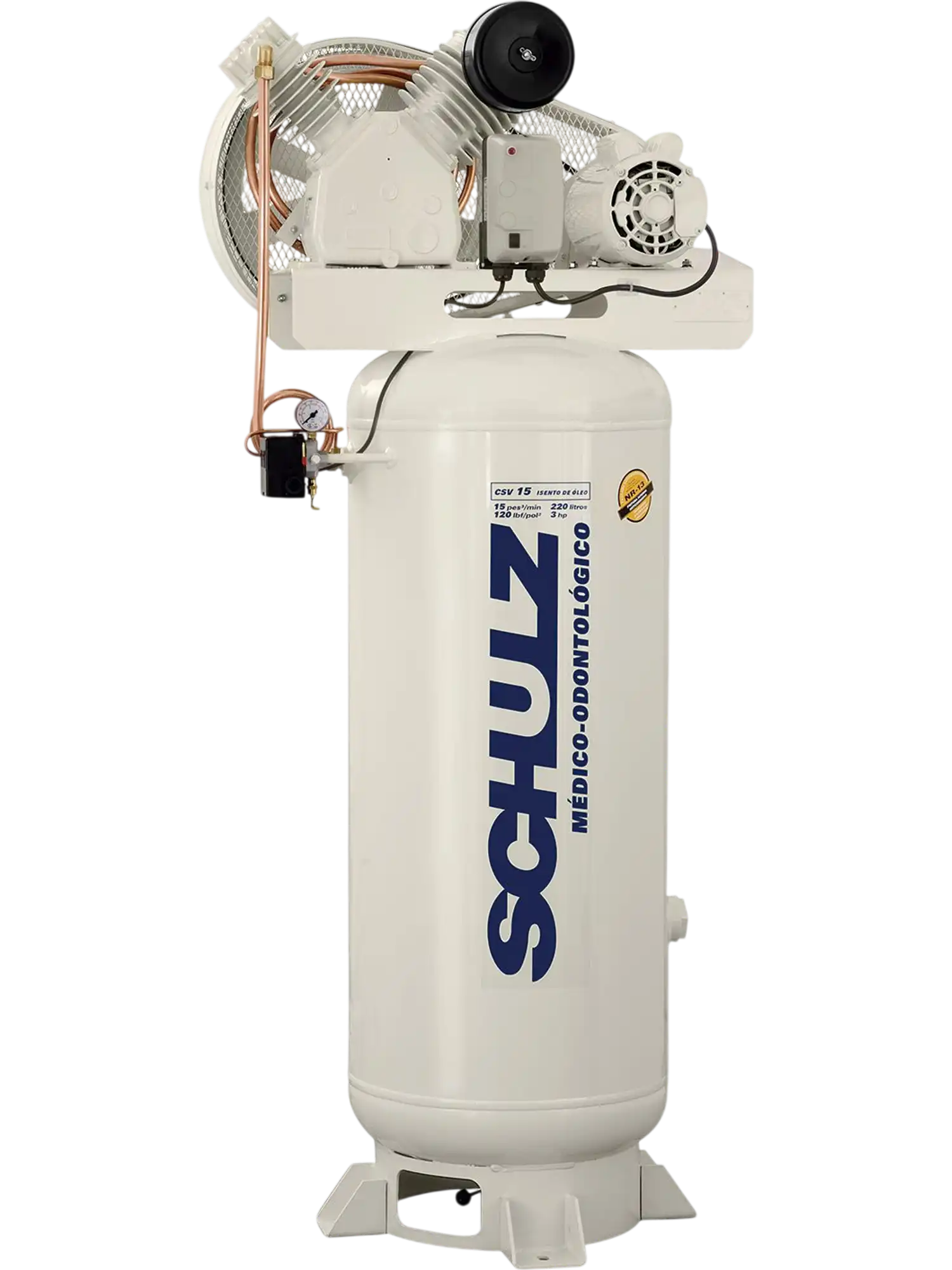 Schulz Oil Less Air Compressor 3 HP 60 gal. 2-Stage 230V 1-Phase Vertical 15 CFM 120 PSI 360VV15-1 New