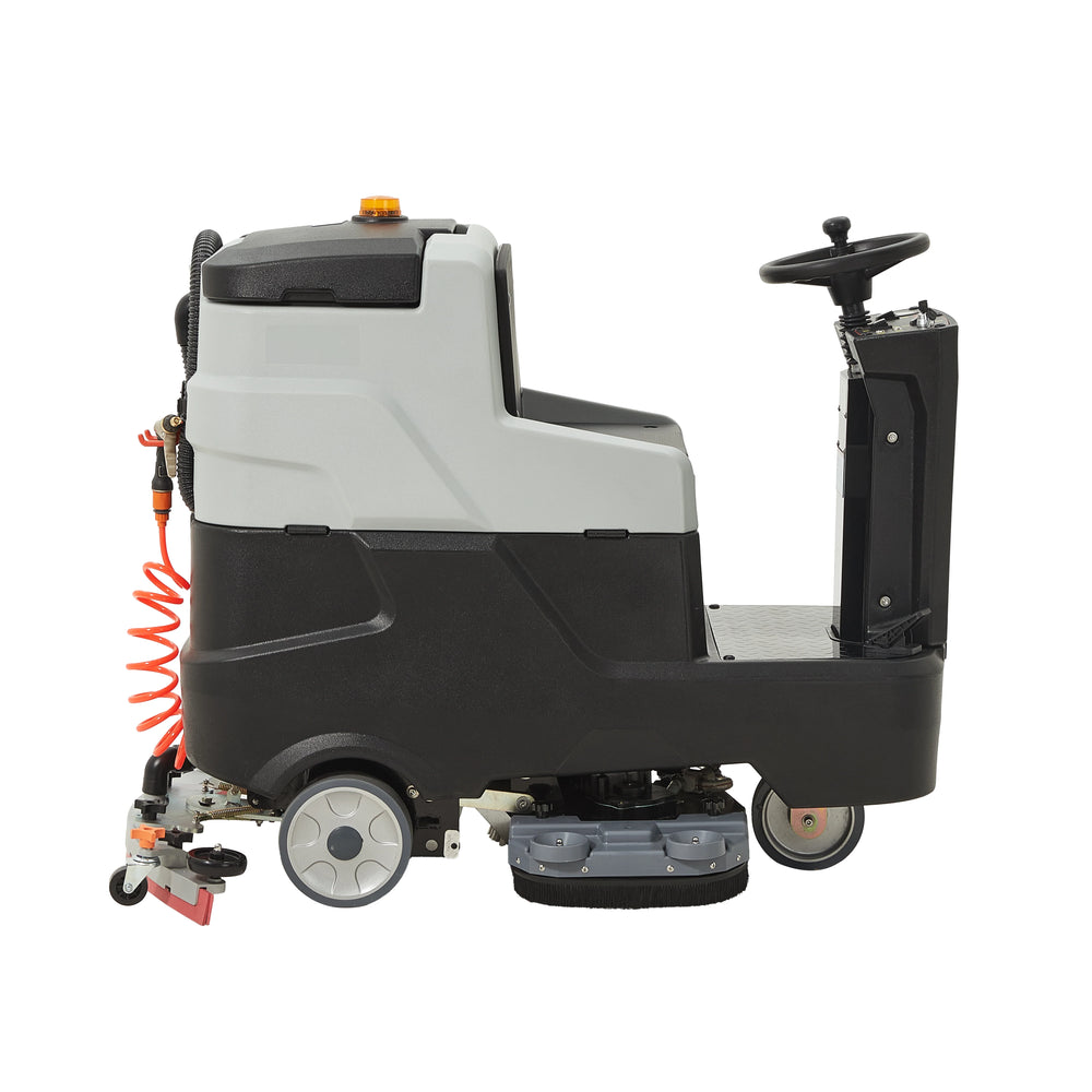 Dapper Supply Ride-On Floor Scrubber Battery Powered 30" Brush 39" Squeegee 52,000 Sq. Ft./Hr New