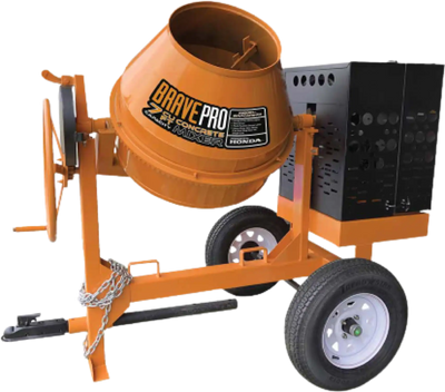 Brave Concrete Mixer 7 Cu. Ft. Steel Drum Honda GX270 BRPCM107H New