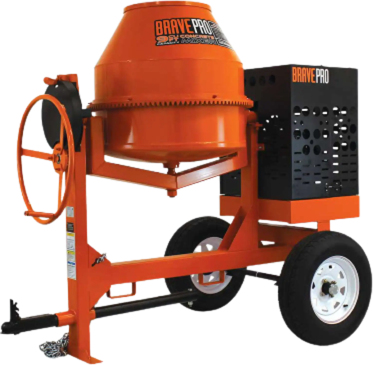 Brave Concrete Mixer 9 Cu. Ft. Steel Drum Honda GX270 BRPCM109H New