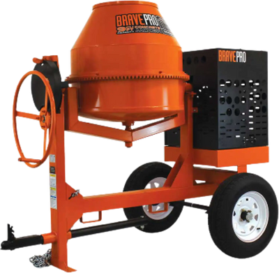 Brave Concrete Mixer 9 Cu. Ft. Steel Drum Honda GX270 BRPCM109H New