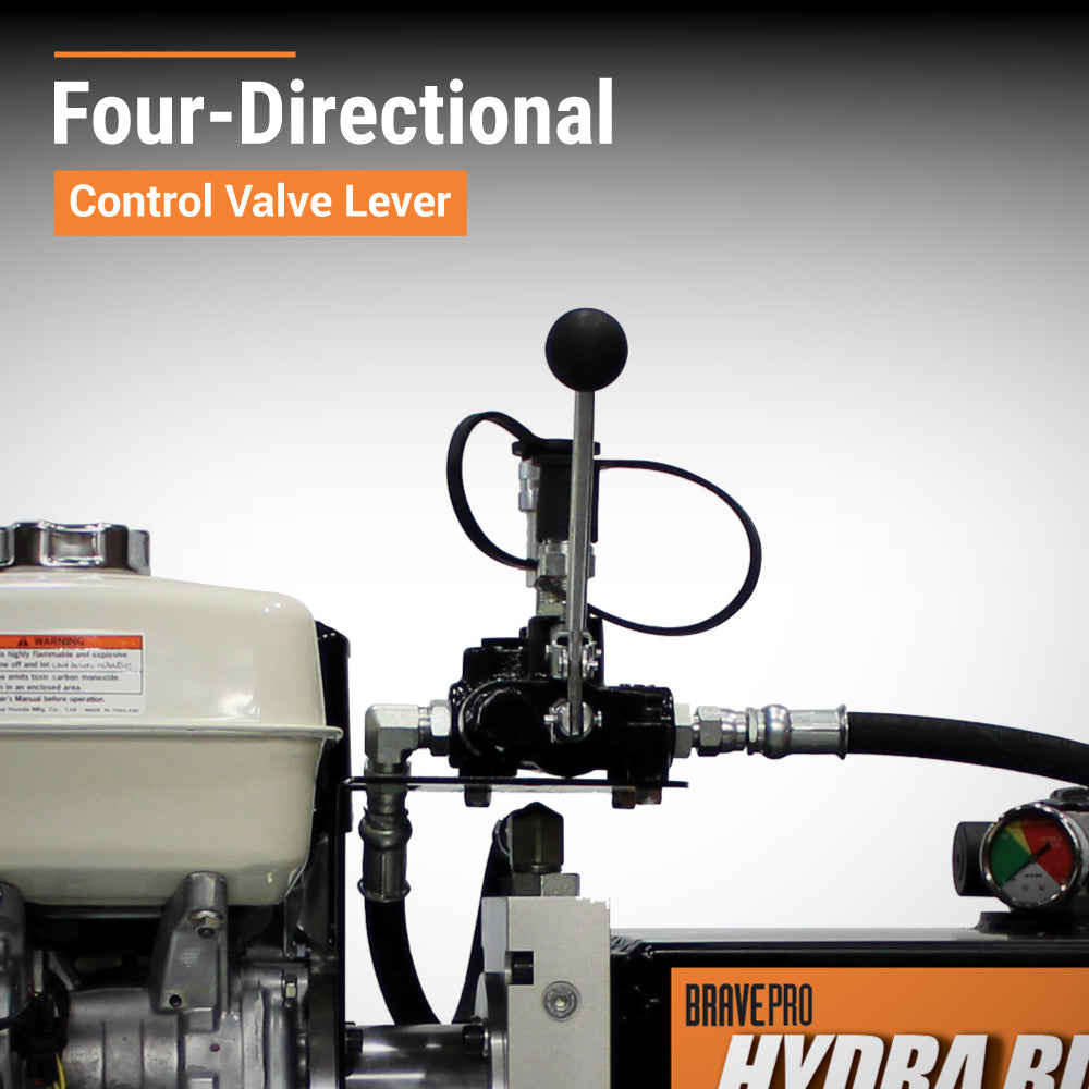 Brave Hydraulic Power Pack 2,000 PSI 5.5 GPM Honda GX270 Electric Start HBHR280GXE New