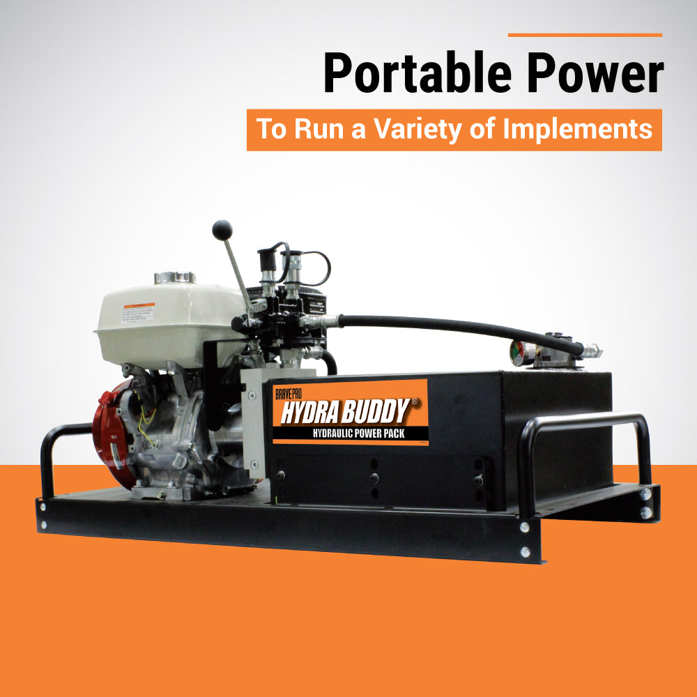 Brave Hydraulic Power Pack 2,000 PSI 7 GPM Honda GX390 Electric Start HBHR350GXE New