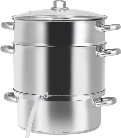 Costway 11-Quart Stainless Steel Fruit Juicer Steamer Pan 24918765 New
