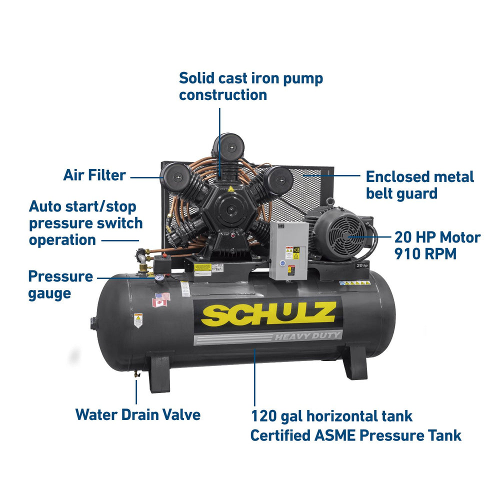 Schulz 20120HWV80X-3 Air Compressor