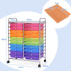 Colorful 20-drawer rolling cart showcasing removable drawers, perfect for organizing craft supplies or tools in various.