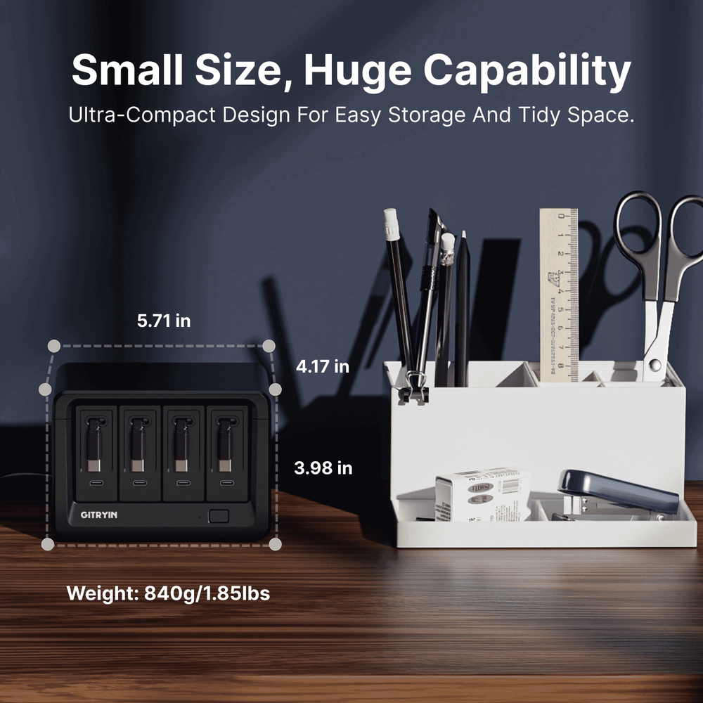 Giraffe Tools Gitryin Desktop Charging Station 12-in-1 40W Black New