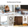 White 2-tier writing desk with 4 drawers, versatile for use as a vanity or computer desk, featuring ample storage.
