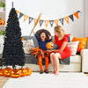6ft Unlit Artificial Christmas Halloween Pencil Tree Black with Metal Stand-Black - Gallery View 1 of 9