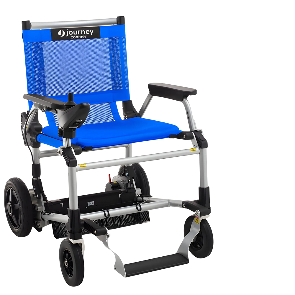 Journey Zoomer Folding Power Chair 24V 8.76Ah 220W 3.7 MPH 8 Mile Range Left or Right Hand Control 08360 New