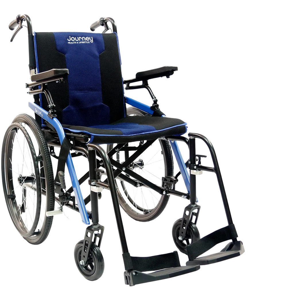 Journey So Lite Folding Wheelchair Super Lightweight with Padded Seat and Dual Hand Brakes 08480 New