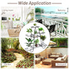 7 tier metal patio plant stand with hollow-out trays for drainage, perfect for garden or balcony decoration.