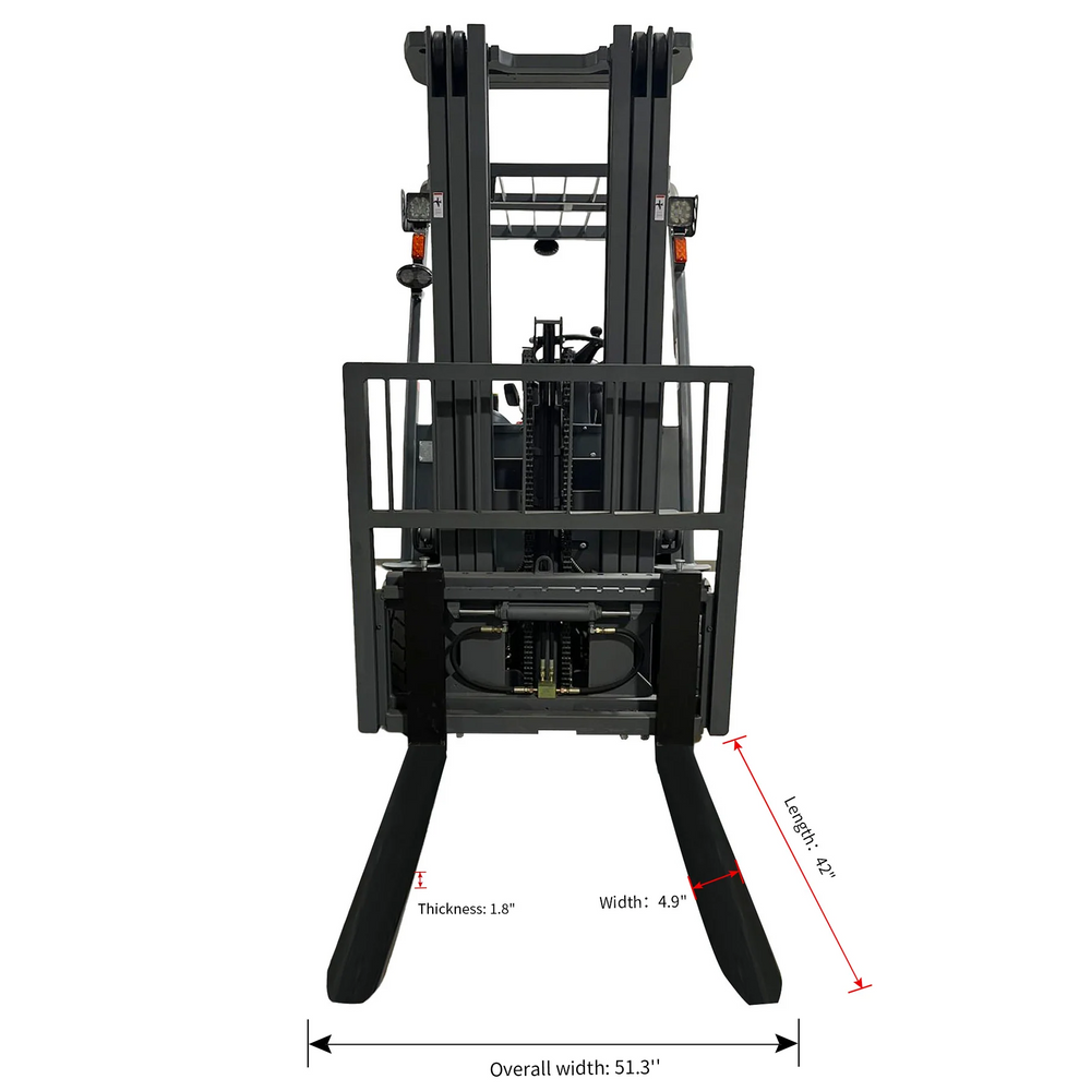 Apollolift A-4014 Electric Forklift Lead Acid Battery Powered 4 Wheel 197" Lifting 6600 lbs. Capacity New