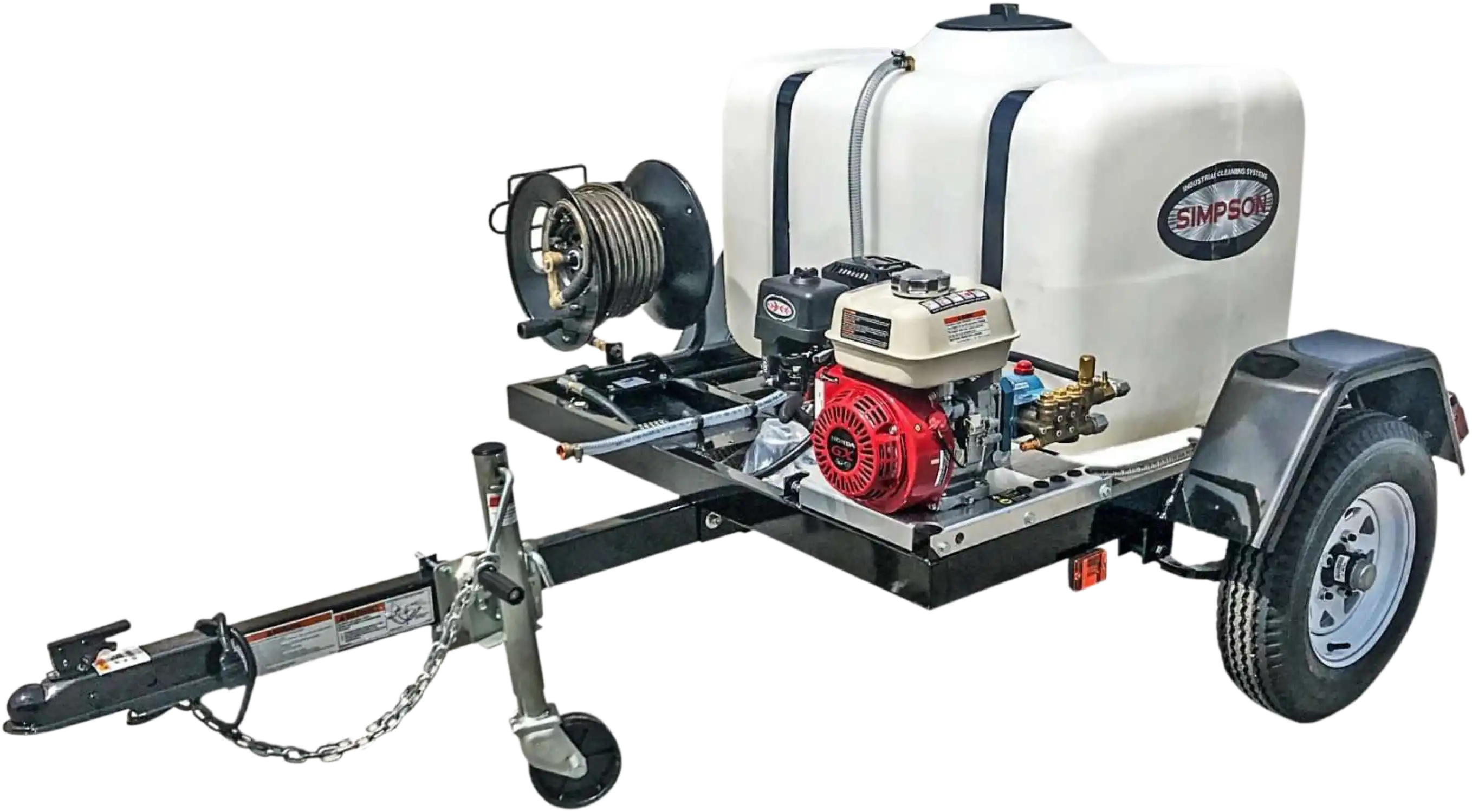 Simpson 95002 4200 PSI 4 GPM Honda GX390 CAT Pressure Washer Trailer New