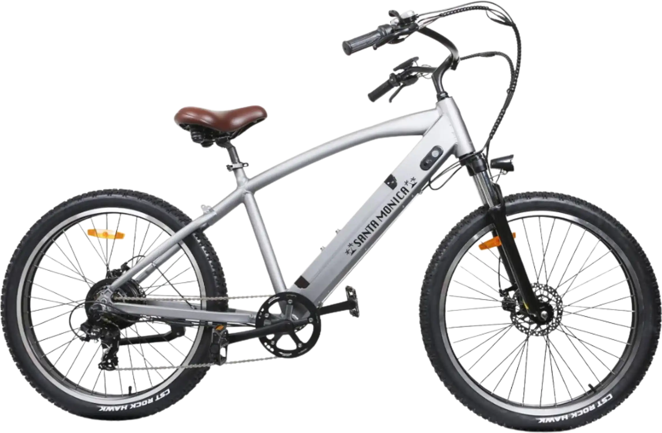 Nakto Santa Monica Electric Bicycle Fat Tire 6 Speed E-Bike 26