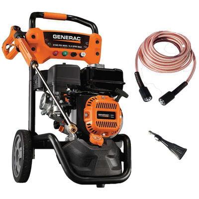 Generac 3,100 PSI 2.4 GPM OHV Engine Axial Cam Pump Gas Pressure Washer New