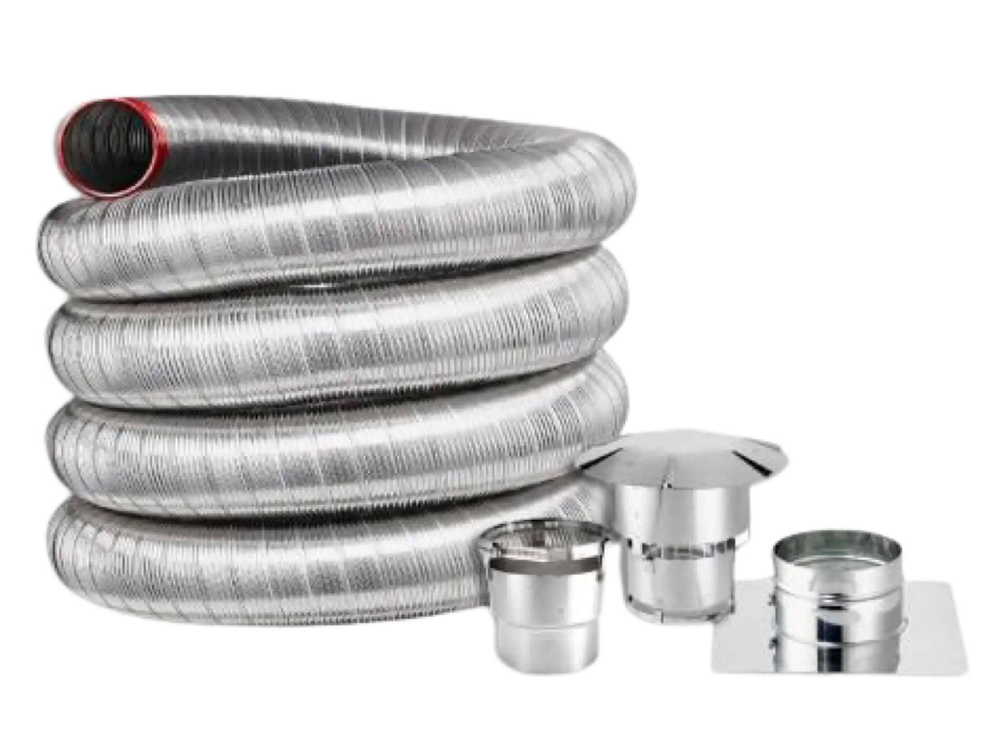 US Stove CLK-25 6 In. x 25 ft. Fireplace Insert Direct Connect Kit w/ Cap New