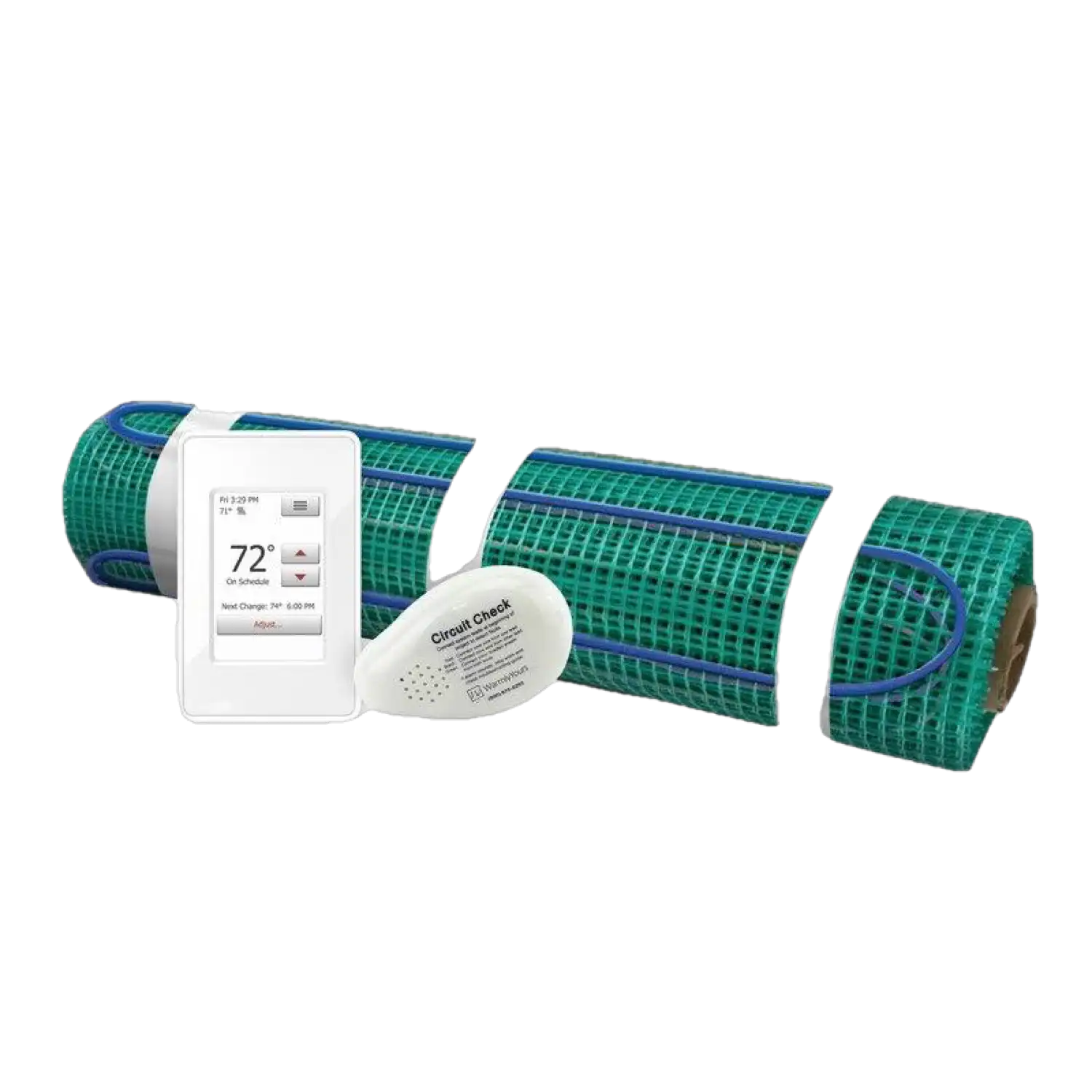 WarmlyYours TRT120-KIT-OT-3.0x05 30 sq. ft. Floor Heating Kit Tempzone Flex Roll Plus Touch Screen Thermostat 120V New