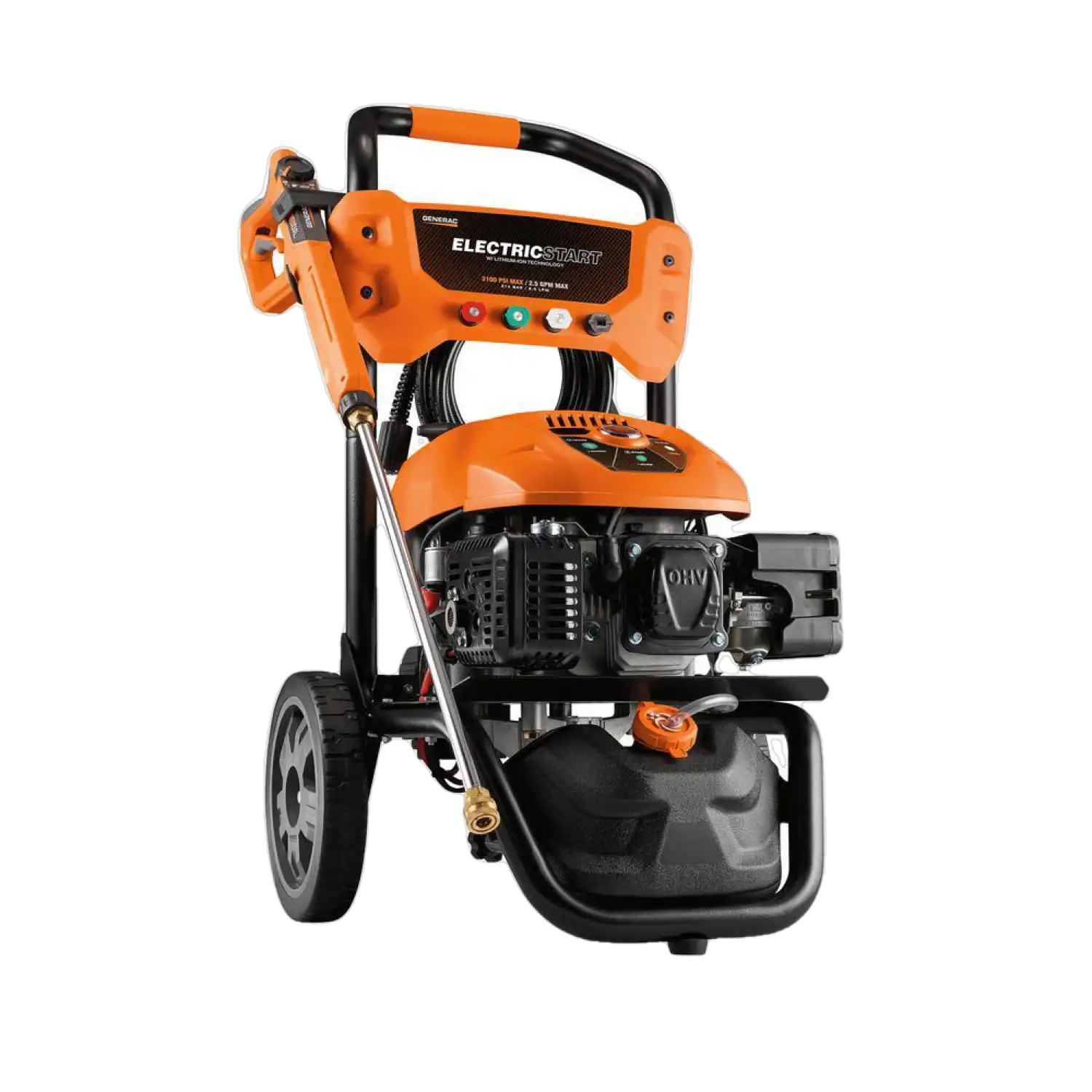 Generac 7132 3,100 PSI 2.5 GPM OHV Engine Electric Start CARB Pressure Washer New