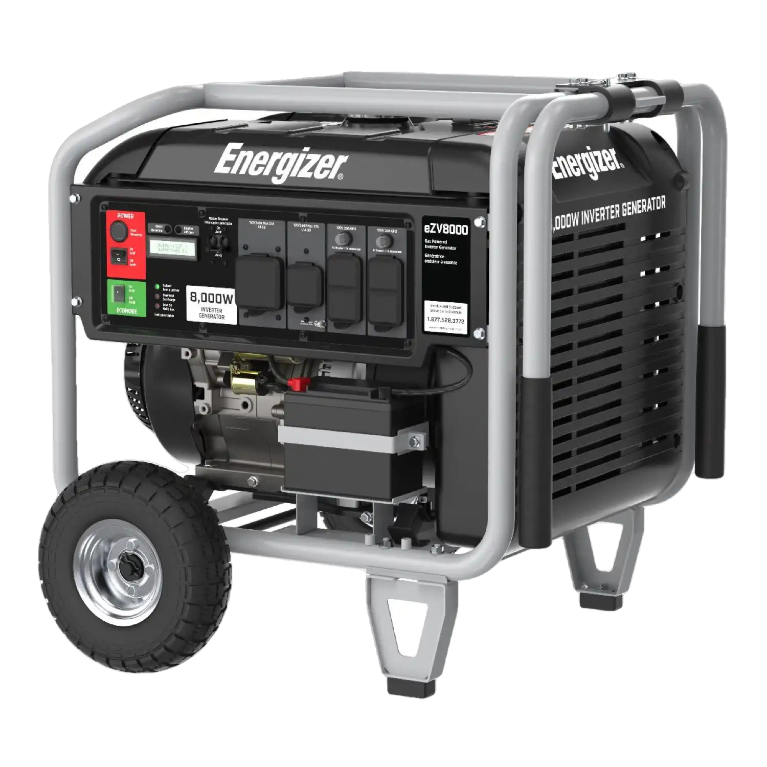 Energizer eZV8000 6500W/8000W Gas Powered Electric Start Inverter Generator New