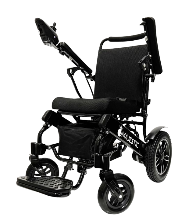 ComfyGO IQ-8000 Non-Recline Majestic Remote Controlled Travel Manual Folding Electric Wheelchair New