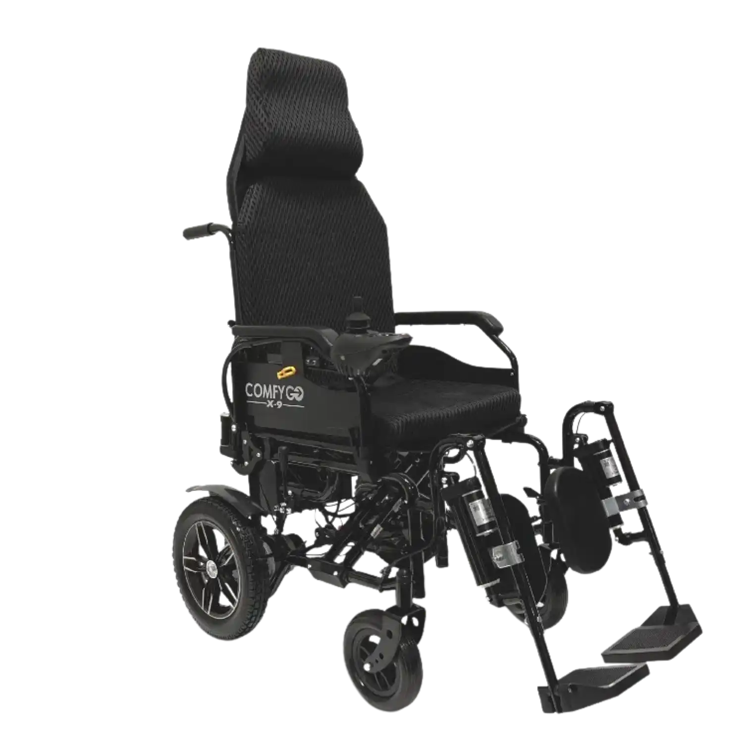 ComfyGO X-9 Remote Controlled Electric Wheelchair With Automatic Reclining Backrest And Lifting Leg Rests New