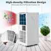 Portable 10000BTU air conditioner with remote control, featuring high-density filtration for cleaner air in any room.