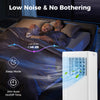 Portable 10000 BTU air conditioner with low noise, 24H timer, and remote control for spaces up to 350 sq ft.