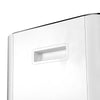 Close-up of the handle on the 10000 BTU portable air conditioner, designed for easy mobility and convenience.