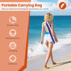 Colorful 6.5 feet beach umbrella with UPF50+ sun protection, lightweight design, perfect for seaside leisure and.