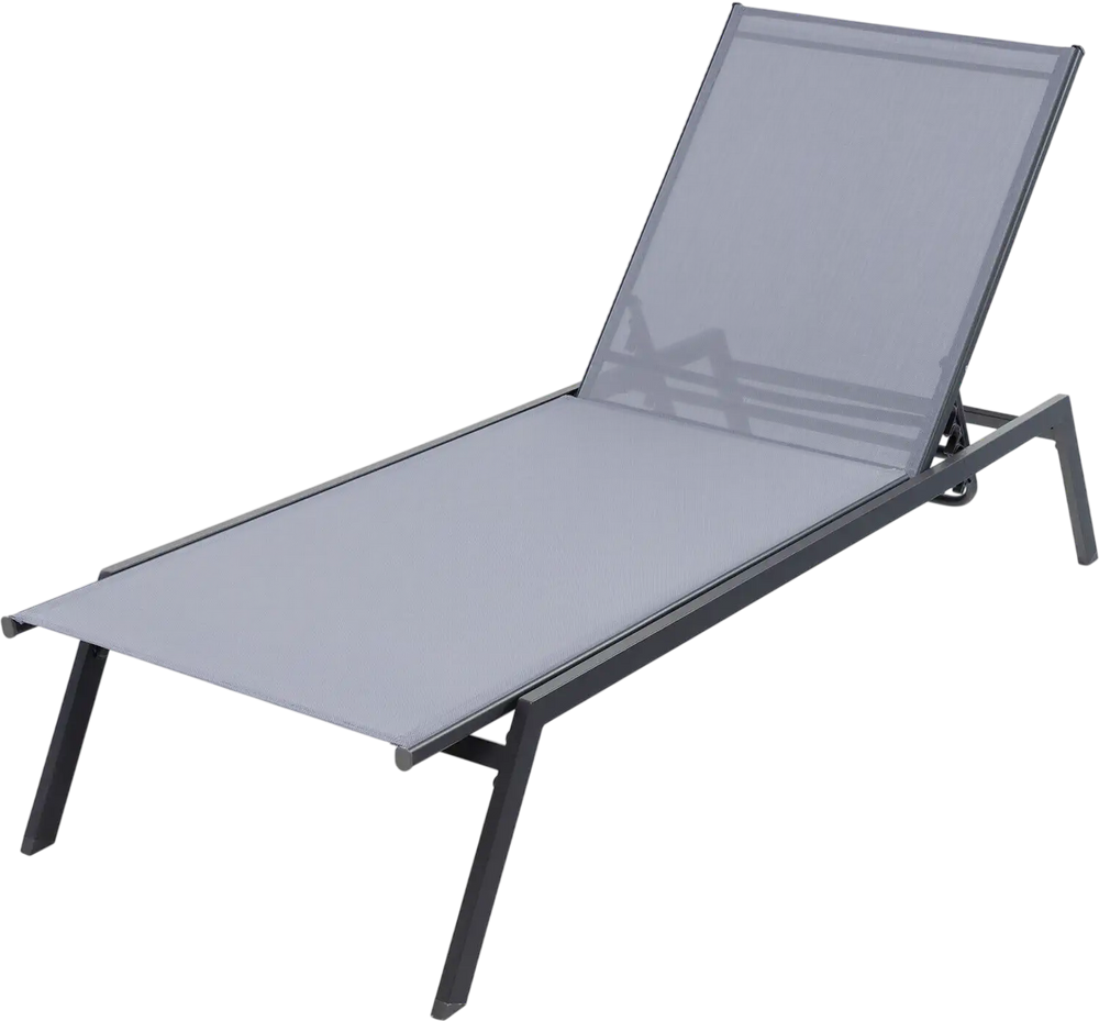 Outdoor Adjustable Chaise Lounge Chair with Lay Flat Position and Quick-Drying Fabric