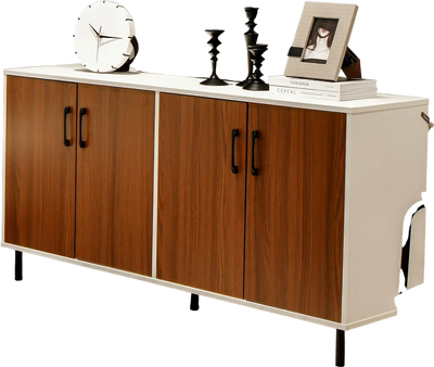 Costway 4-Door Kitchen Buffet Sideboard Cabinet White 53216789 New