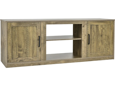 Costway Farmhouse TV Stand Double Barn Doors TVs up to 65