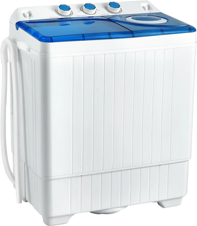 Costway 26 lbs Semi-Automatic Twin Tub Washing Machine with Drain Pump 24806379 New