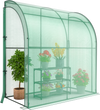 7 x 3.5 x 7 Feet Lean-to Greenhouse with Flower Rack