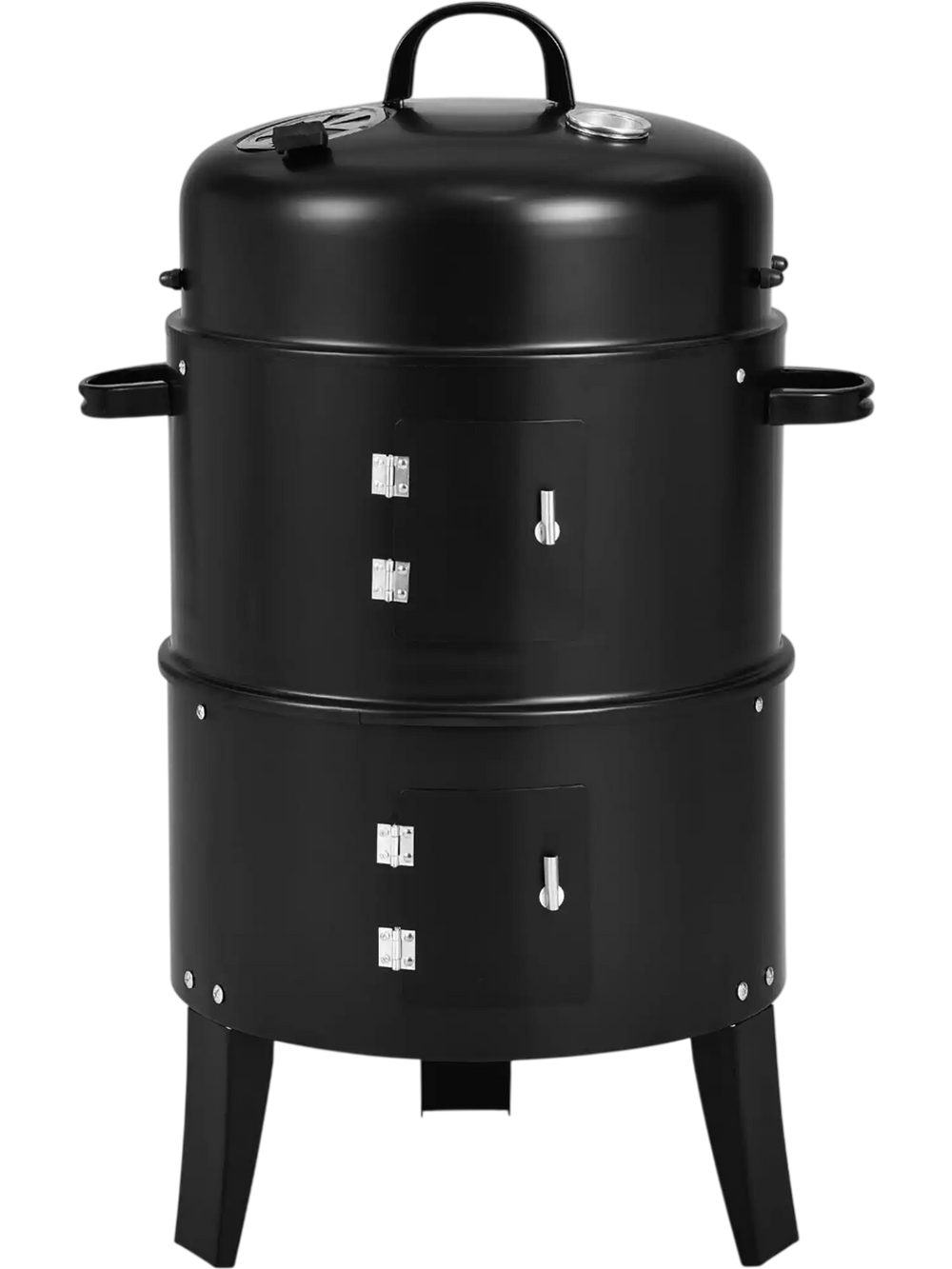 3-in-1 Charcoal BBQ Grill Cambo with Built-in Thermometer