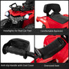 Close-up of the 12V Kids Ride On ATV showing oversized seat, comfortable backrest, and anti-slip handle for safety.
