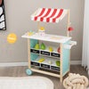 Kids Wooden Ice Cream Cart with Chalkboard and Storage-Red - Gallery View 1 of 11