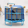 5 Feet Kids 3-in-1 Game Trampoline with Enclosure Net Spring Pad-Blue - Gallery View 1 of 9
