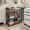 3-tier industrial bookshelf with a stylish design, featuring thick engineered wood shelves and a sturdy metal frame for.