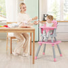 6-in-1 Convertible Baby High Chair with Adjustable Removable Tray-Pink - Gallery View 1 of 10