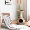 28 Inches Hand-Made Cat Tree Tower with Jump Platform-Coffee - Gallery View 1 of 11