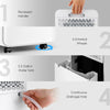 Recessed handle and 4 universal wheels of the 32 pints dehumidifier for easy mobility and convenience in home use.