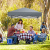 6.6 x 6.6 Feet Outdoor Pop-up Canopy Tent with UPF 50+ Sun Protection-Gray - Gallery View 1 of 10